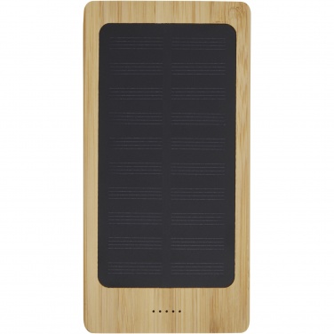 Logotrade Logogeschenke das Foto: Alata 8000 mAh Bambus Solar-Powerbank
