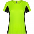 Shanghai Sport T-Shirt für Damen, Fluorgrün / Tiefschwarz