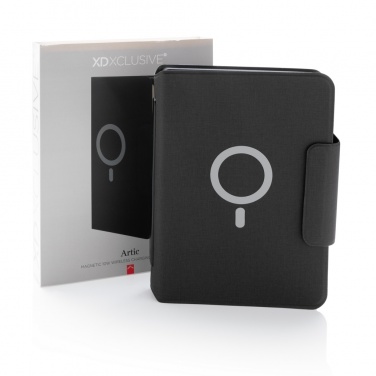 Logotrade Firmengeschenke das Foto: Artic magnetisches 10W Wireless Charging Notizbuch