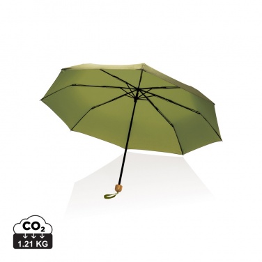 Logotrade Werbegeschenke das Foto: 20.5" Impact AWARE™ RPET 190T Pongee Bambus Mini-Schirm