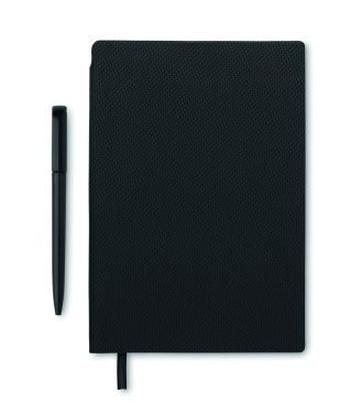 Logotrade Firmengeschenke das Foto: DIN A5 PU Notizbuch mit Stift