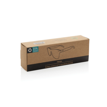 Logotrade Logogeschenke das Foto: Prism Sonnenbrille aus RCS rec. Kunststoff mit Bambusbügeln