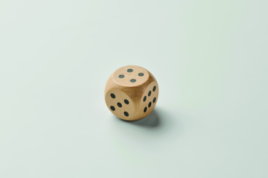 Logotrade werbemittel das Foto: Spielwürfel Schima-Holz Ø 3cm