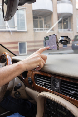 Logotrade werbemittel das Foto: Terra 360 Universal-Handyhalter aus RCS rec. Kunststoff