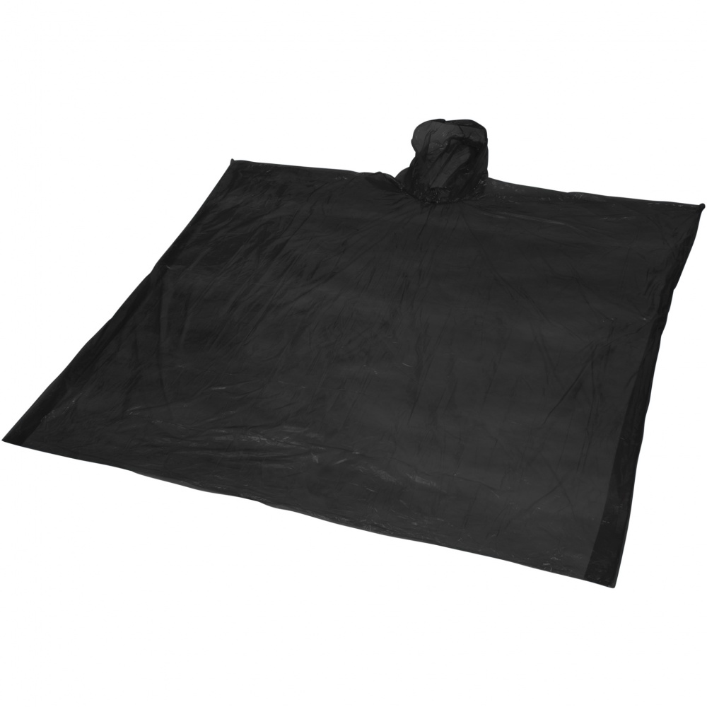Logo trade promotional merchandise photo of: Ziva disposable rain poncho with storage pouch
