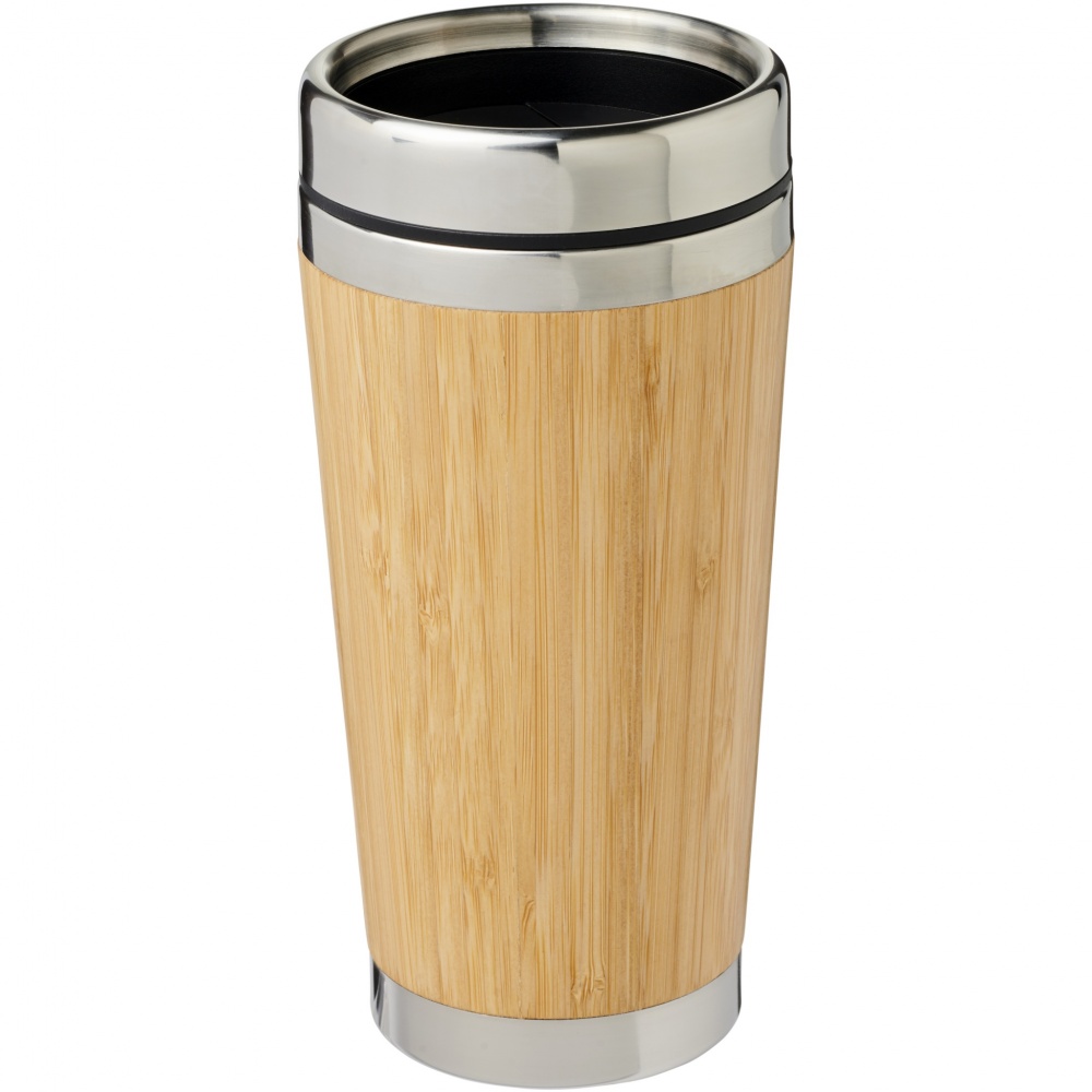 Logotrade promotional products photo of: Bambus 450 ml tumbler with bamboo outer