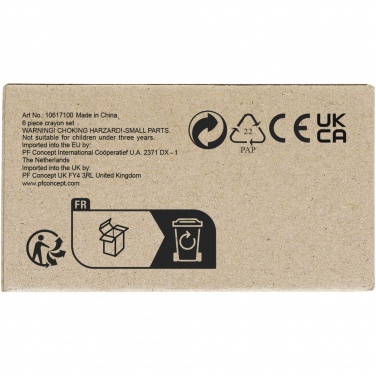 Logo trade advertising products picture of: Ayo 6-piece coloured crayon set
