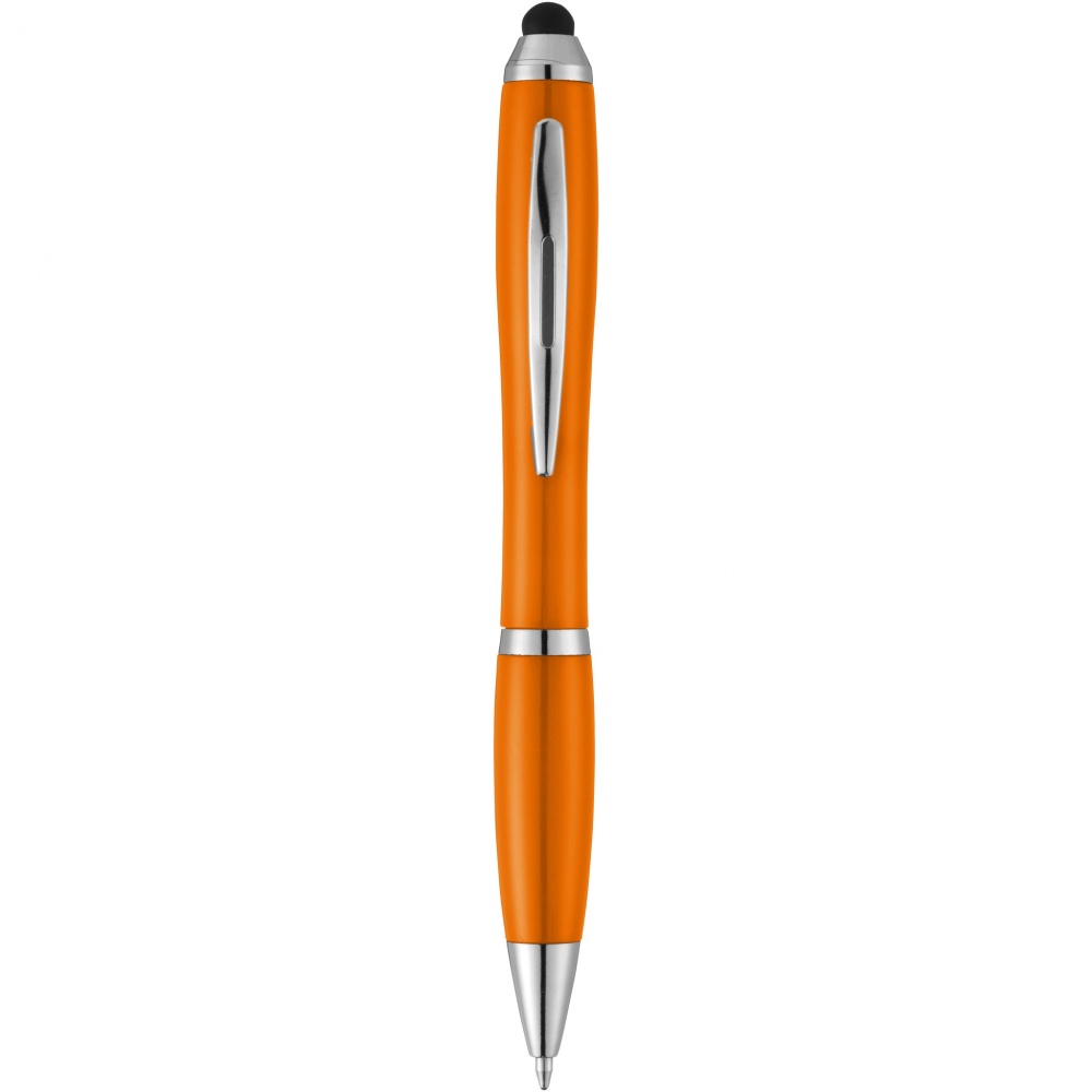 Logo trade promotional product photo of: Nash stylus ballpoint pen with coloured grip