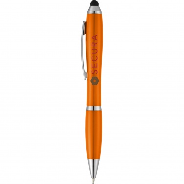 Logotrade promotional giveaway picture of: Nash stylus ballpoint pen with coloured grip