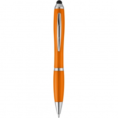 Logo trade advertising product photo of: Nash stylus ballpoint pen with coloured grip