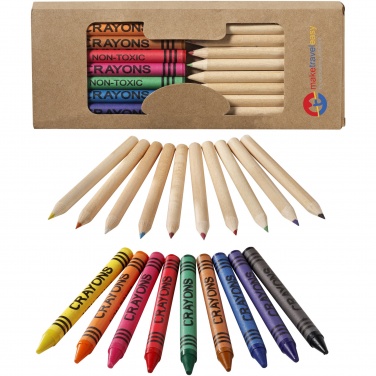 Logotrade promotional gift picture of: Lucky 19-piece coloured pencil and crayon set