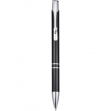 Logo trade promotional giveaways image of: Moneta aluminium click ballpoint pen (blue ink)
