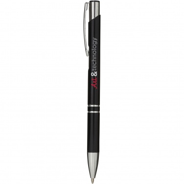 Logo trade promotional items image of: Moneta aluminium click ballpoint pen (blue ink)