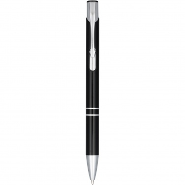 Logo trade promotional giveaways image of: Moneta anodized aluminium click ballpoint pen