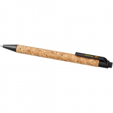 Logo trade business gifts image of: Midar cork and wheat straw ballpoint pen