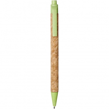 Logo trade promotional gift photo of: Midar cork and wheat straw ballpoint pen