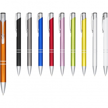 Logo trade corporate gifts image of: Moneta anodized aluminium click ballpoint pen