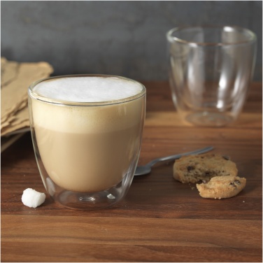 Logo trade business gift photo of: Boda 2-piece glass coffee cup set