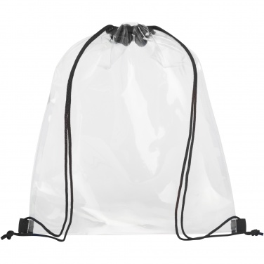 Logo trade promotional giveaway photo of: Lancaster transparent drawstring bag 5L
