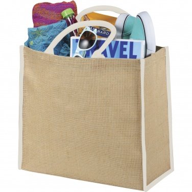 Logotrade promotional items photo of: Harry coloured edge jute tote bag 25L