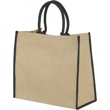 Logotrade advertising product picture of: Harry coloured edge jute tote bag 25L