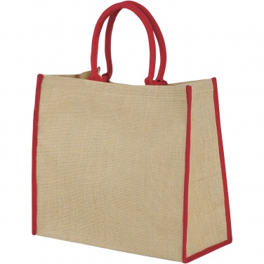 Logotrade promotional item image of: Harry coloured edge jute tote bag 25L