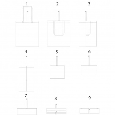 Logotrade business gift image of: Nevada 100 g/m² cotton foldable tote bag 7L