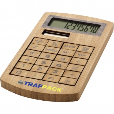 Logo trade promotional products image of: Eugene calculator made of bamboo