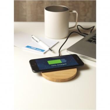 Logo trade business gift photo of: Essence 5W bamboo wireless charging pad