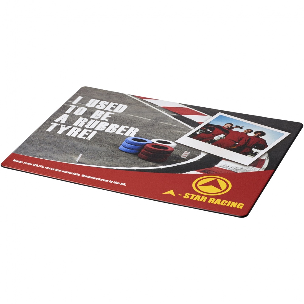 Logo trade promotional giveaways image of: Brite-Mat® mouse mat with tyre material