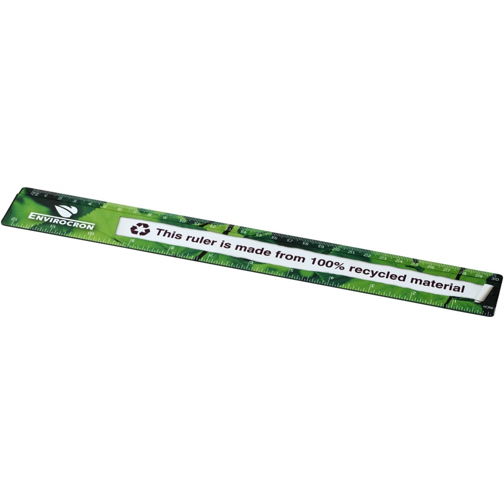 Logotrade promotional gift picture of: Terran 30 cm ruler from 100% recycled plastic