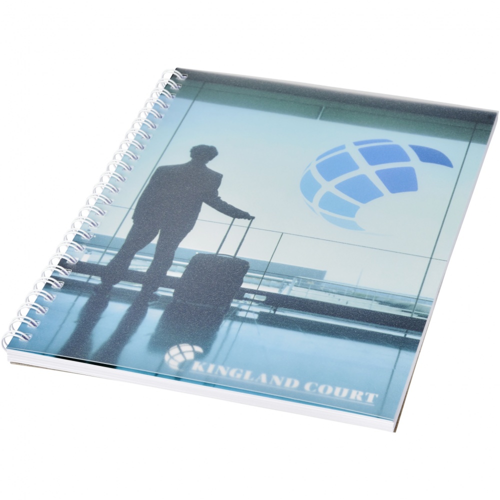Logo trade promotional gifts image of: Desk-Mate® wire-o A5 notebook PP cover