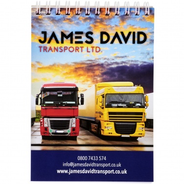 Logo trade business gifts image of: Desk-Mate® spiral A6 notebook