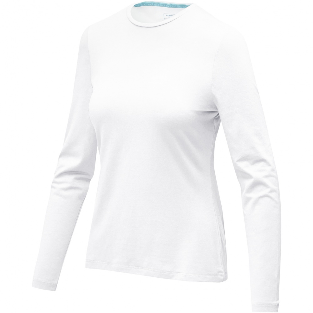 Logo trade business gift photo of: Ponoka long sleeve women's organic t-shirt