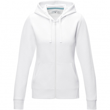 Logo trade promotional giveaways image of: Ruby women’s organic recycled full zip hoodie