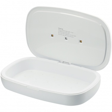 Logo trade promotional giveaways picture of: Capsule UV smartphone sanitizer with 5W wireless charging pad