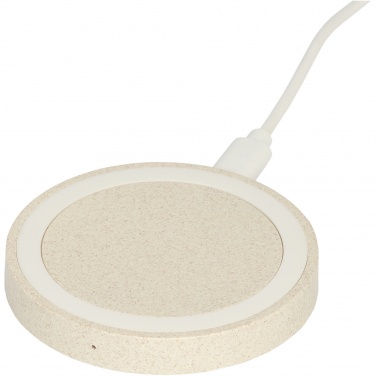 Logo trade promotional giveaways picture of: Naka 5W wheat straw wireless charging pad