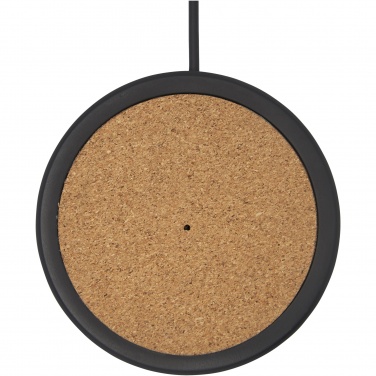 Logo trade promotional giveaways image of: Kivi 10W limestone/cork wireless charging pad