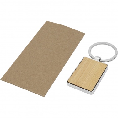 Logotrade promotional item picture of: Neta bamboo rectangular keychain