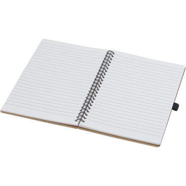 Logotrade promotional products photo of: Cobble A5 wire-o recycled cardboard notebook with stone paper