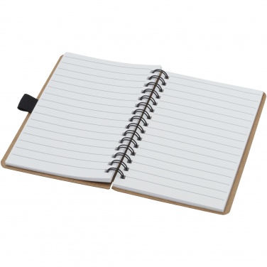 Logo trade promotional giveaways picture of: Cobble A6 wire-o recycled cardboard notebook with stone paper