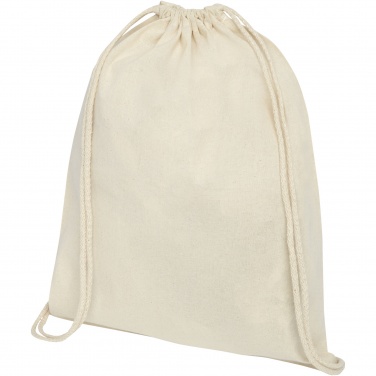 Logo trade promotional products image of: Oregon 140 g/m² cotton drawstring bag 5L