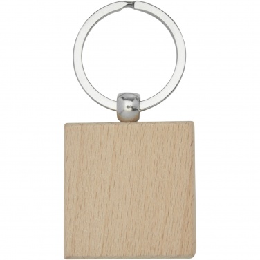 Logotrade promotional item picture of: Gioia beech wood squared keychain