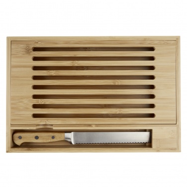 Logo trade promotional giveaways picture of: Pao bamboo cutting board with knife