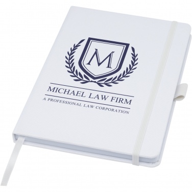 Logo trade advertising product photo of: Honua A5 recycled paper notebook with recycled PET cover