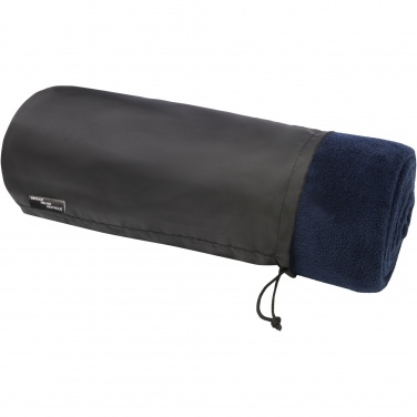 Logo trade corporate gifts image of: Lily GRS certified RPET coral fleece blanket