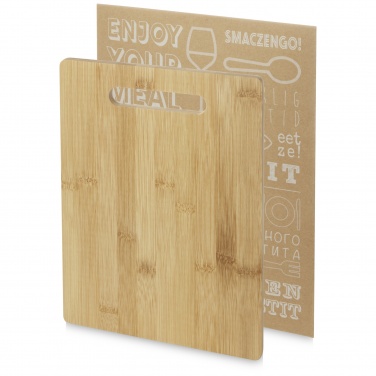 Logo trade promotional giveaways image of: Basso bamboo cutting board