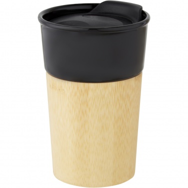 Logotrade promotional product image of: Pereira 320 ml porcelain mug with bamboo outer wall
