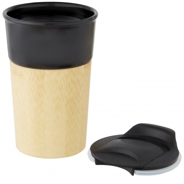 Logotrade promotional merchandise photo of: Pereira 320 ml porcelain mug with bamboo outer wall