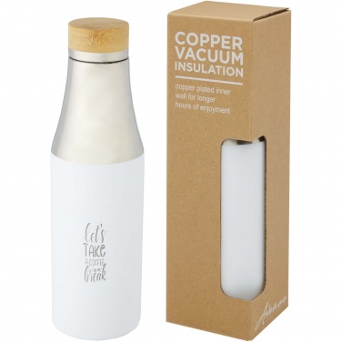 Logo trade promotional product photo of: Hulan 540 ml copper vacuum insulated stainless steel bottle with bamboo lid